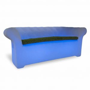 Sofa trzyosobowa podświetlana LED TRAWA