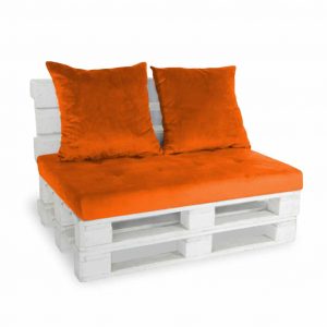 Sofa paletowa 2 os. pomarańczowa