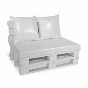 Sofa paletowa 2 os. biała