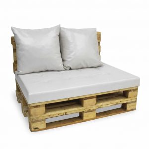 Sofa paletowa 2 os. natural biała